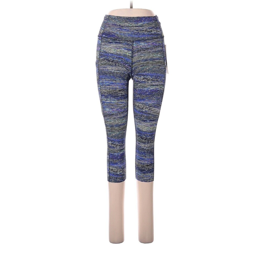 LULULEMON ATHLETICA Interconnect Blue Multi F & F HR Crop 19" Leggings - US 8 - Picture 2 of 8